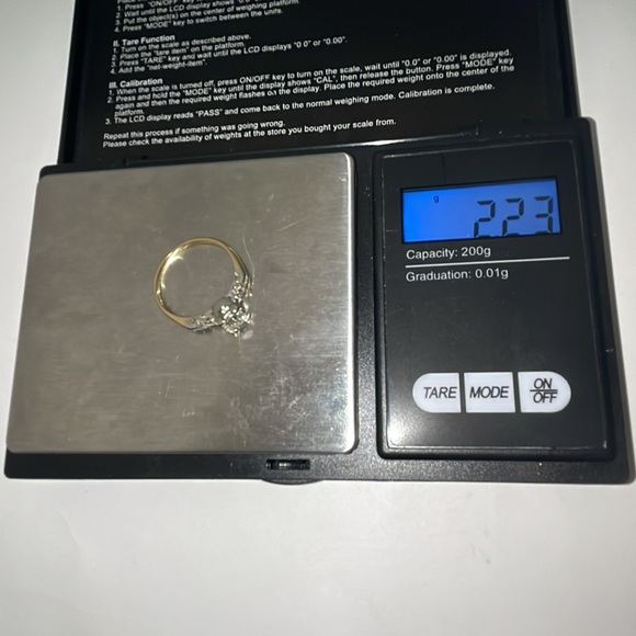 Antique Solid 14K Yellow White Gold Natural Diamond Engagement Wedding Ring - Picture 13 of 17